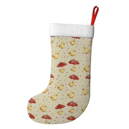 Raindrop Ducks Christmas Stockings with White Soft Plush Cuff - Holiday Decor