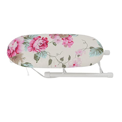 Ymiko Portable Folding Mini Ironing Board with Peony Flower Design, Travel Size