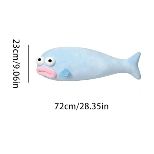 Fish Shaped Cooling Ice Silk Lumbar Support Pillow for Back Comfort