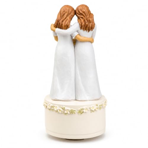 Side by Side Music Box Gift for Sisters & Friends with Clair de Lune Melody