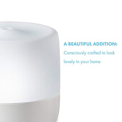 HoMedics, Ultrasonic Aroma Diffuser 130mL Humidifying Diffuser with Color-Changing Light Up to 6 Hours Continuous Runtime, 12 Hours Intermittent Runtime 2-Pack Essential Oil Starter Kit