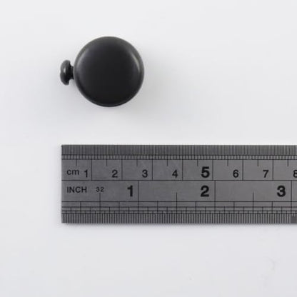 Semetall Black Curtain Rod End Caps Finials - 0.75 Inch Size, 4 Pack