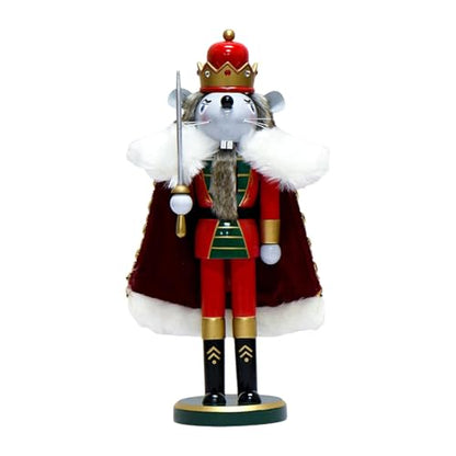 Wooden Nutcracker Figurine Mouse King Christmas Decor 36cm