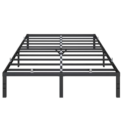 Queen Size Metal Bed Frame - 14 Inch Platform Bed with Support & Under-Bed Storage