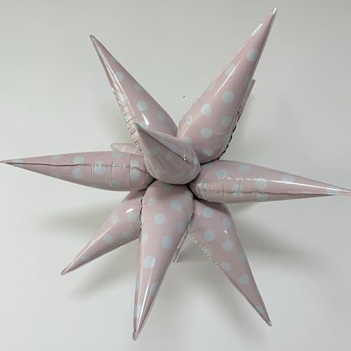 Pink Macaron Polka Dot Foil Balloons Set for Easter & Party Decor - Pink Variation