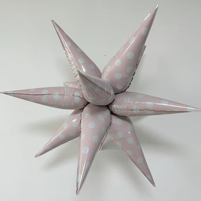 Pink Macaron Polka Dot Foil Balloons Set for Easter & Party Decor - Pink Variation