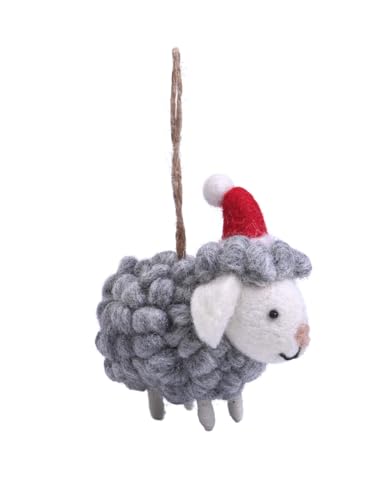 Christmas Felt Ornaments Sheep Handmade Holiday Tree Decoration - Variation of Sheep