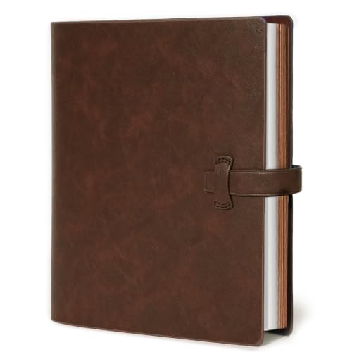 4x6 Photo Album Faux Leather 3 Ring Binder Holds 200 Pictures Brown - Brown / 100 Pockets