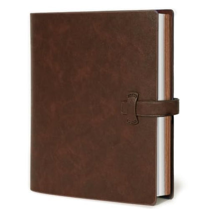4x6 Photo Album Faux Leather 3 Ring Binder Holds 200 Pictures Brown - Brown / 100 Pockets