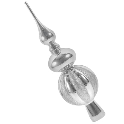 Spherical Christmas Tree Topper Ornament - 9 Inch Plastic Festive Decor