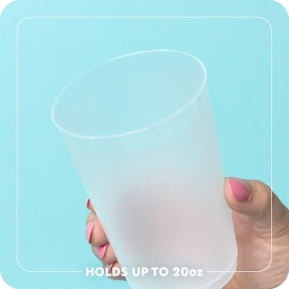 Reusable Plastic Cups 20oz Set for Parties and Tailgates - Athens Football Design