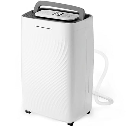 White 81 Pint Basement Dehumidifier with Drain Hose - 5500 Sq.Ft Capacity