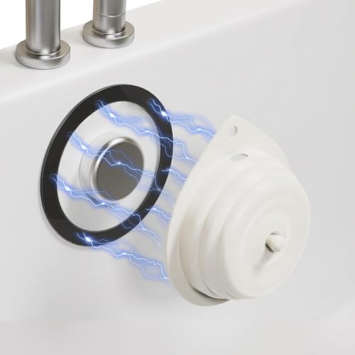Magnetic Silicone Bathtub Overflow Drain Cover - Adjustable Water Level, 4.6 Inch Fit