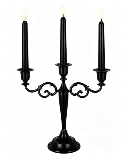 Matte Black 3 Arm Metal Candelabra Taper Candle Holder for Home Decor - Variation of THIS listing