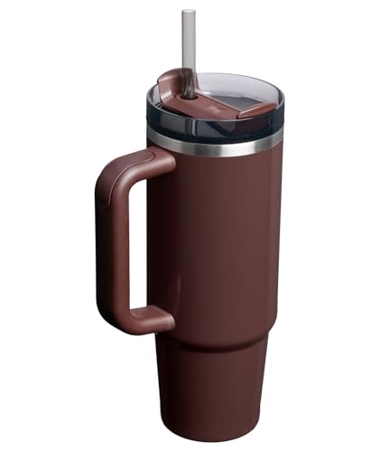 STANLEY Quencher H2.0 Tumbler with Handle and Straw 30 oz | Flowstate 3-Position Lid | Cup Holder Compatible for Travel | Insulated Stainless Steel Cup | BPA-Free | Mahogany Gloss