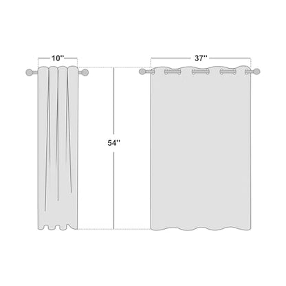 NICETOWN White Room Darkening Curtain Panels - Thermal Insulated Grommet 50% Room Darkening Window Drapes and Curtains for Bedroom/Basement (Set of 2, W37 x L54)