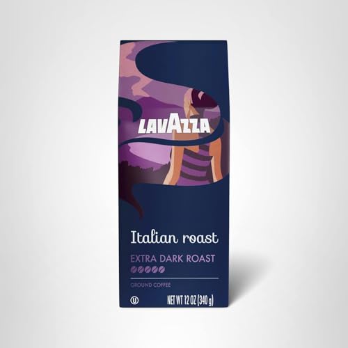 Lavazza Italian Roast Ground Coffee 12oz Bag, Extra Dark Roast (Pack of 1) - Package May Vary