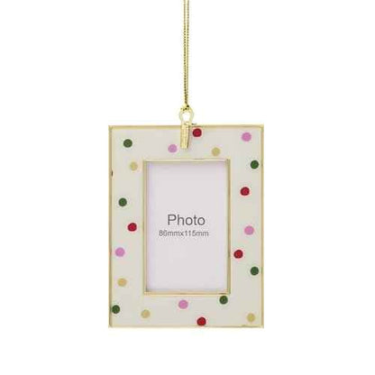 kate spade new york Be Jolly Mini Frame Ornament, Dot, Christmas, Holiday Decorations