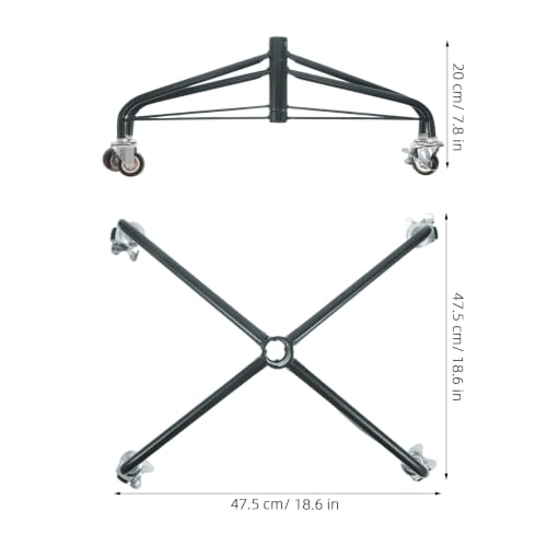 Metal Christmas Tree Stand with Lockable Casters - 18.6 x 7.8 Inches