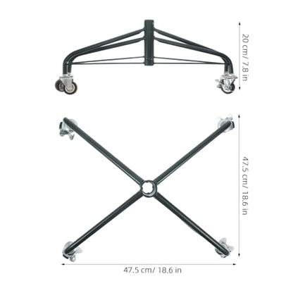 Metal Christmas Tree Stand with Lockable Casters - 18.6 x 7.8 Inches