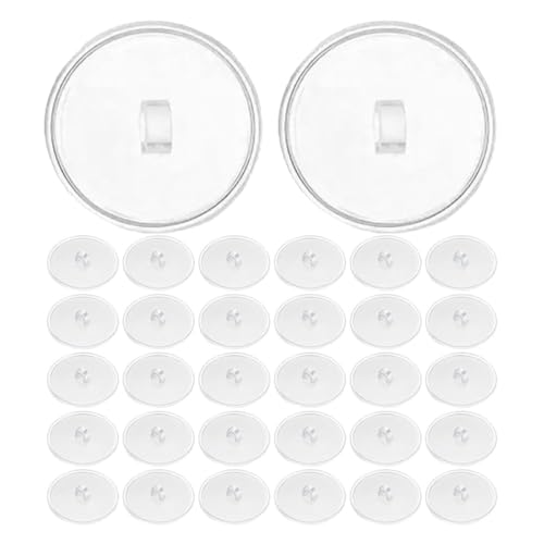 50 Pack Adhesive Ceiling Hooks for Lightweight Hanging - Transparent