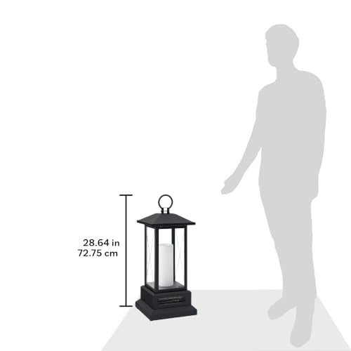 28-Inch Electric Lantern Heater with Remote Control - Black