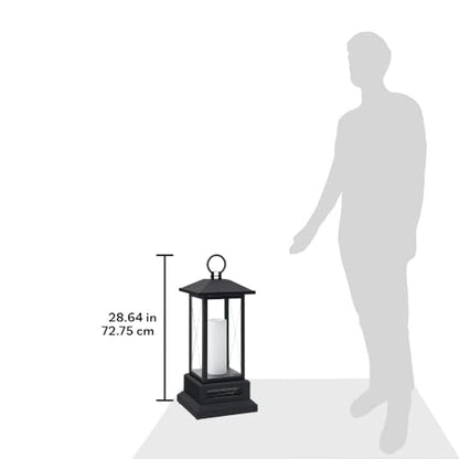 28-Inch Electric Lantern Heater with Remote Control - Black