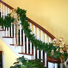 54ft Artificial Christmas Garland - Green Non-Lit Indoor Outdoor Decor, Variation GL-GR54-A-P1-06
