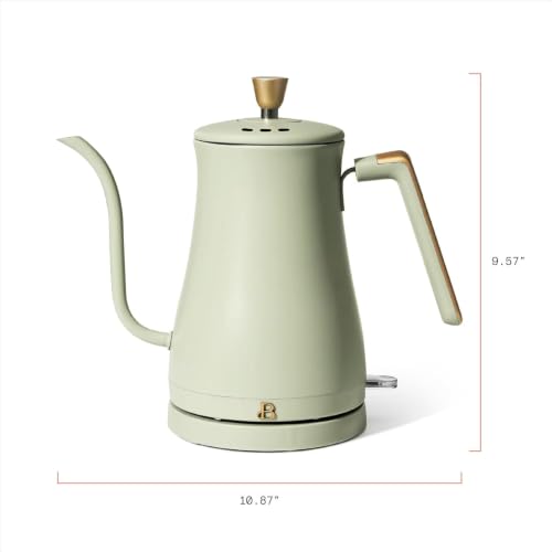 Electric Gooseneck Kettle 1L 1200W for Pour-Over Coffee & Tea, Green