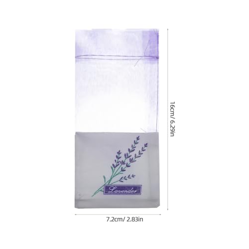 Lavender Sachet Bags 30pcs - Purple Organza Drawstring Pouches for Dried Flowers & Fragrance