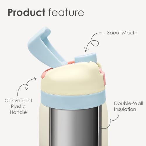 Stainless Steel 32oz Cat Water Bottle with Push-Button Flip Top - SANDJEST