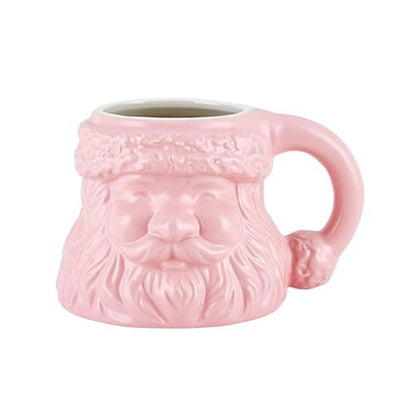 Christmas Santa Mug Pink Ceramic 15-Ounce Coffee Cup - Slant Collections