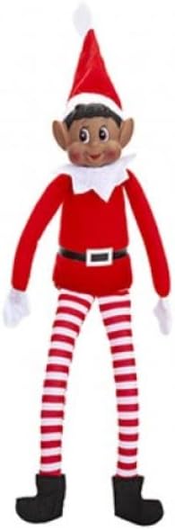 Skiennix Christmas Elf Behaving Badly Plush Toy - Naughty Bendy Doll | 12 Inches (Brown)