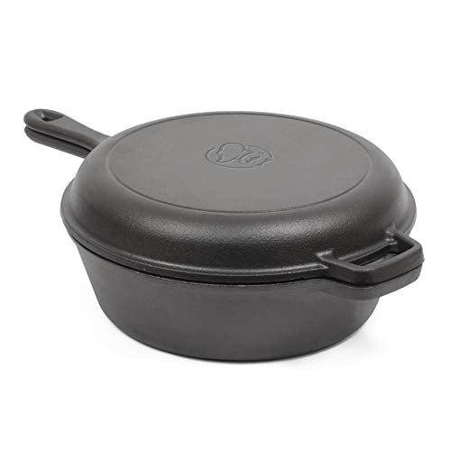 COMMERCIAL CHEF 3-Quart Dutch Oven with Skillet Lid