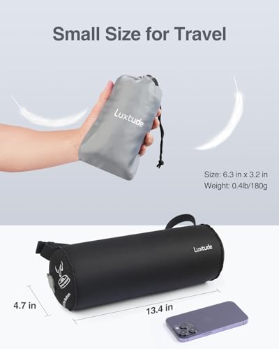 Inflatable Lumbar Pillow for Travel, Back Support Cushion for Airplane & Car