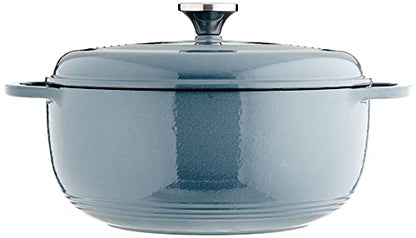 Lodge EC6D34 Enameled Dutch Oven, 6 Qt, Storm Blue