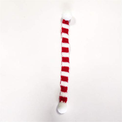 Mini Christmas Scarf for Small Pets & Decor, Red & White Knitted Accessories