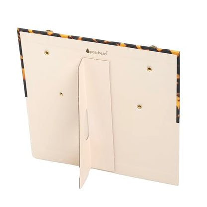 Olive Tortoiseshell Desk Calendar - Reusable Flip Date Cards, Elegant Office Accessory