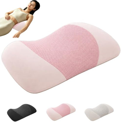 Eryuk Pink Memory Foam Lumbar Support Pillow for Bed - Ergonomic Contour