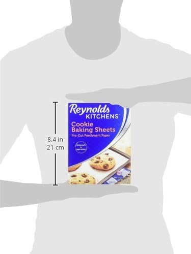 Reynolds Kitchens Baking Parchment Paper Sheets - Pre-Cut, Oven-Safe, No-Mess Cleanup | 12x16 in, 22 Count (Pack of 2)