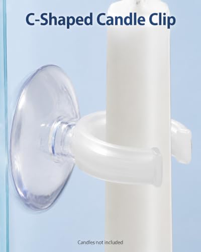 24 Pack Window Candle Suction Cup Holders for Christmas & Holiday Decor