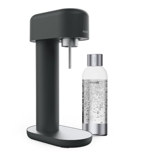 MySoda Ruby 2 Soda Streaming Machine Black Silver - Compact Home Carbonator