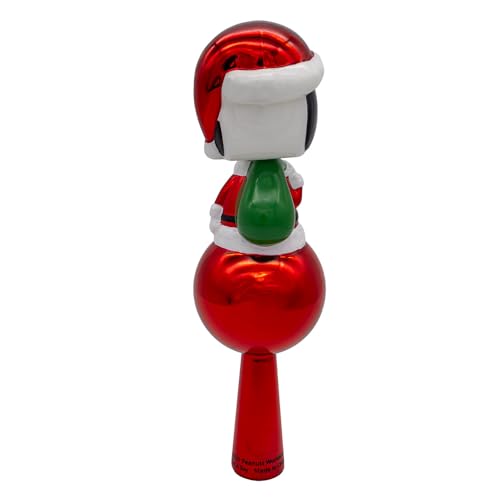 Christmas Tree Topper Snoopy Glass Treetop 11 Inch Holiday Decor