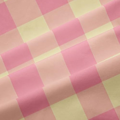 Feelyou Pink and Yellow Plaid Blackout Curtains - 2 Panels, 52 x 96 Inches, Thermal Insulated Gingham Drapes for Bedroom & Living Room, Variation of Yellow Pink / 52"W x 96"L