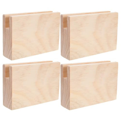 Wooden Furniture Risers 4 Pack - 5cm Lift Blocks for Tables & Sofas