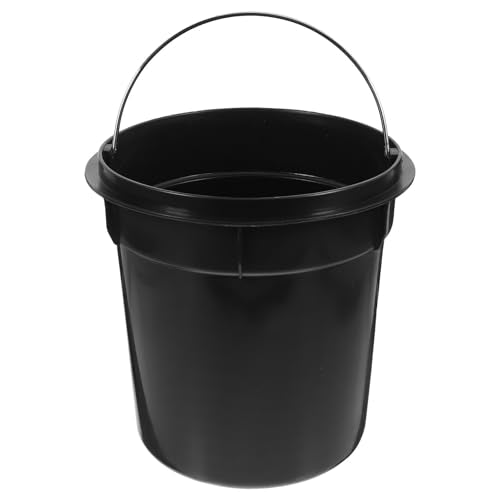 Plastic Round Trash Can Inner Bucket Replacement Liner with Handle - Indoor & Outdoor Use