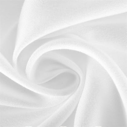 Twin XL Dorm Bed Skirt 24 Inch Drop - White Ruffled Microfiber