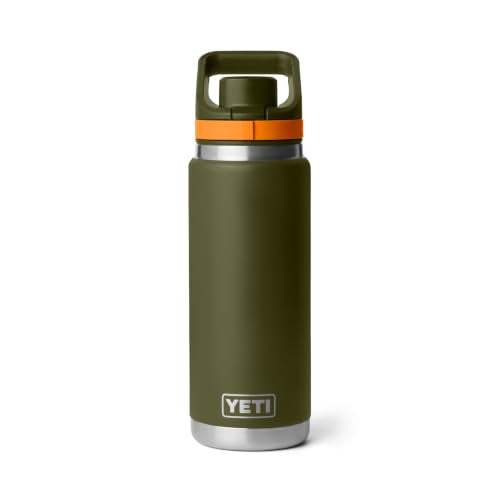 YETI Rambler 26 oz Leakproof Bottle with Flip Chug Cap - Olive & King Crab Orange