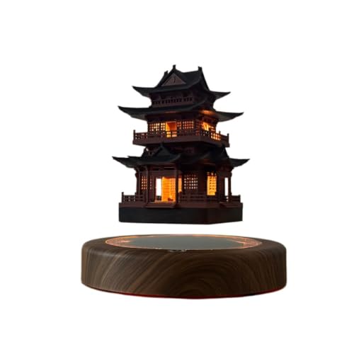 Multicolor Levitating Ancient Tower Lamp Magnetic Floating Night Light 360° Spinning