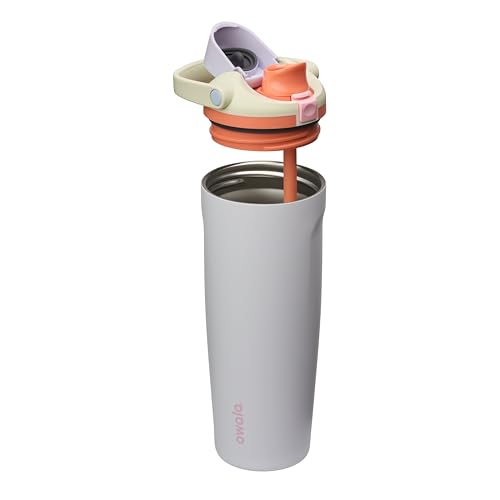 Owala FreeSip Sway Insulated Stainless Steel Water Bottle with Two-Way Spout, Built-In Straw and Bucket Handle, Made for Travel, School, and Sports, 30oz, BPA Free, Leak Proof, Beach House